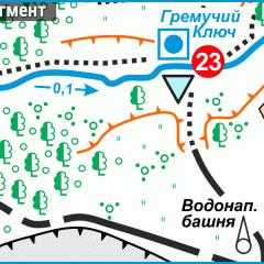 Фрагмент туристической карты Воргольских скал HD-формата